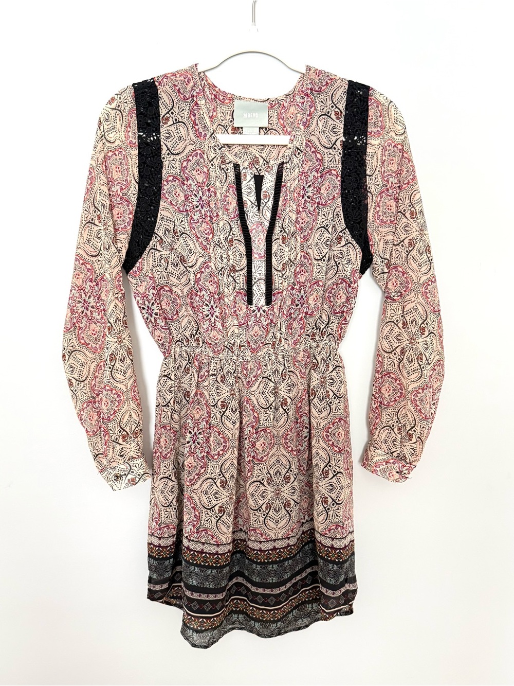 Maeve For Anthropologie Phoenicia Paisley Long-Sleeve Boho Dress View 3